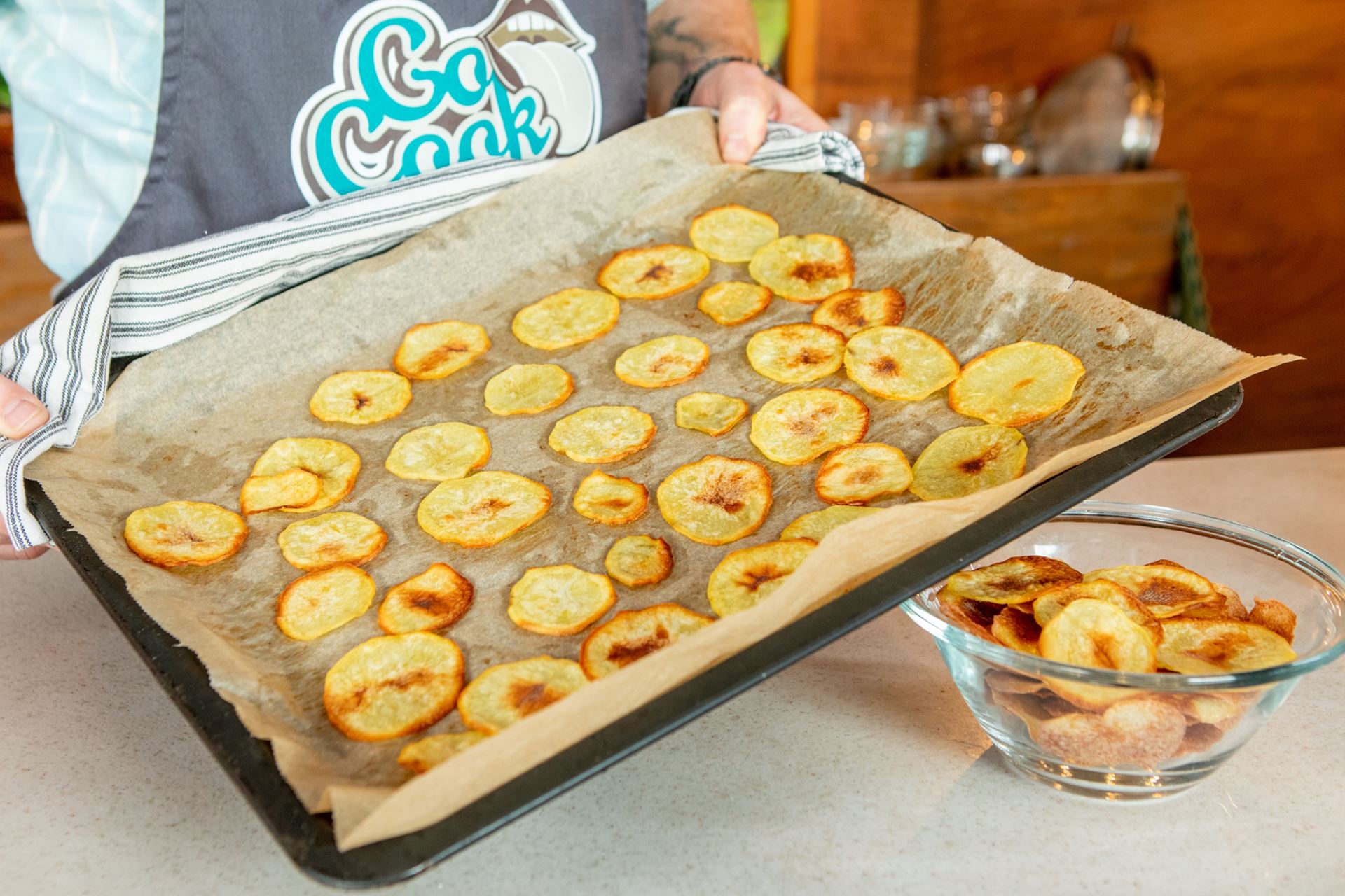 Kartoffelchips ovn - Opskrift GoCook