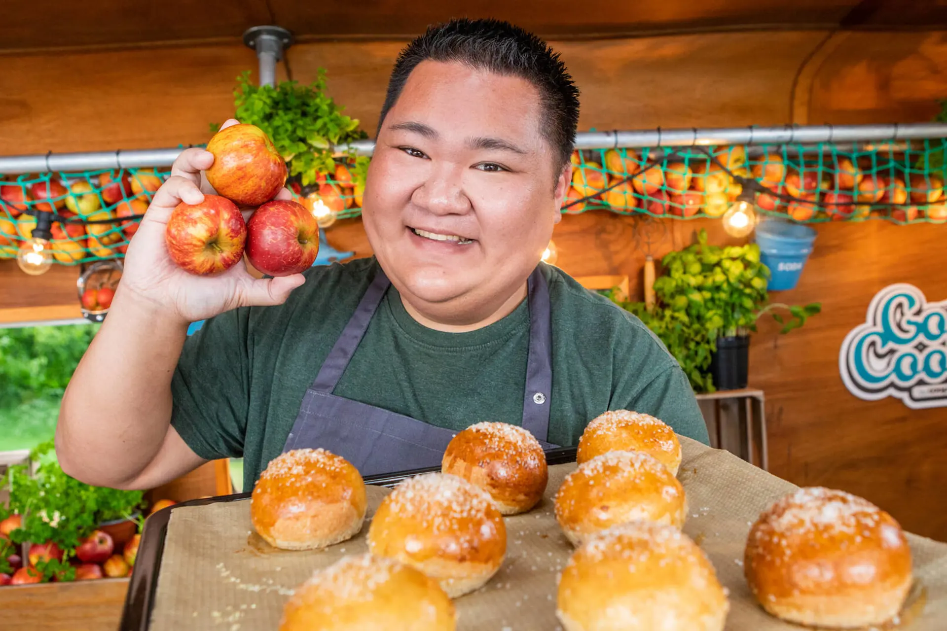 Æbleboller - trin for trin