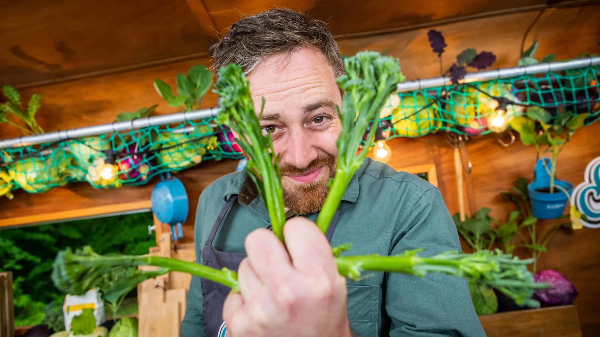 Asparges-broccoli, skære