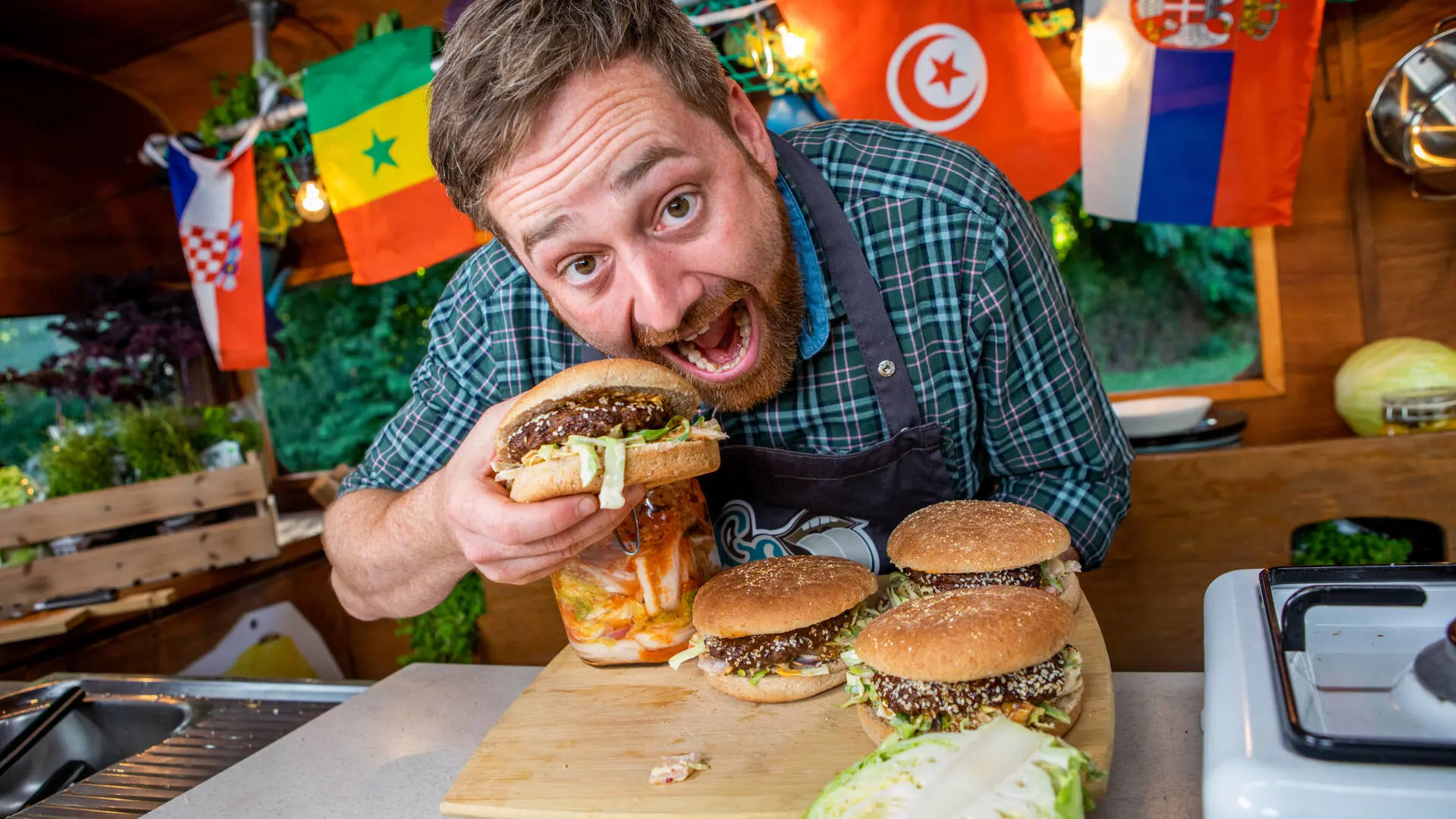 Burger med kimchi