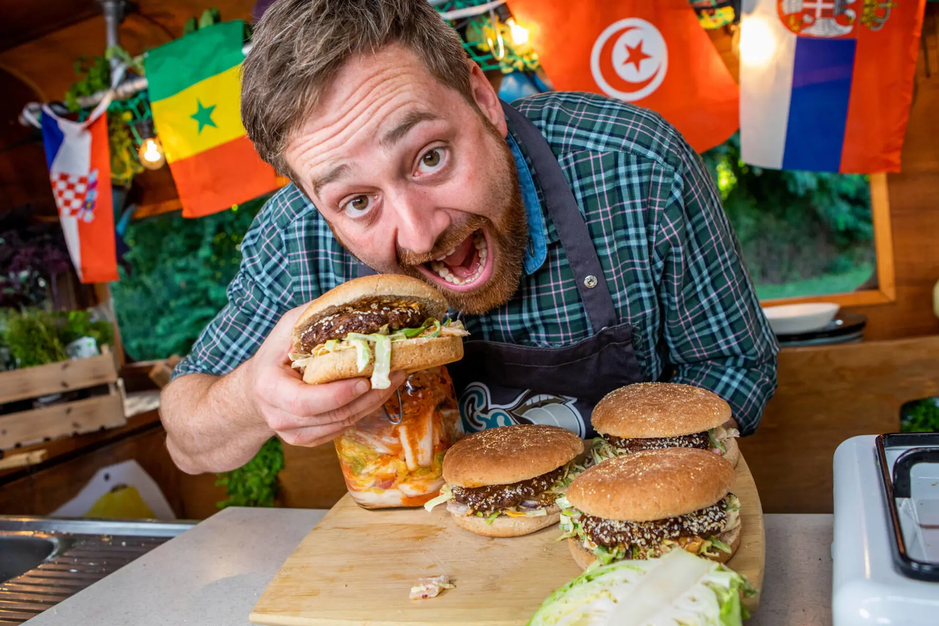 Burger med kimchi